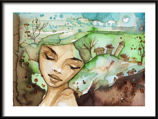 Portrait de la Terre Poster