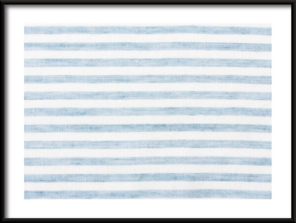 Affiche rayures blanches et bleues