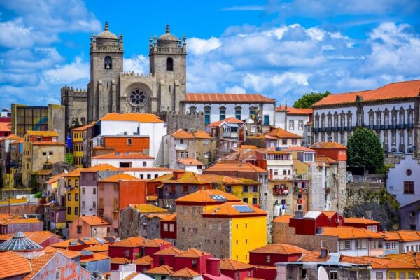 Peinture murale Vieille Ville au Portugal