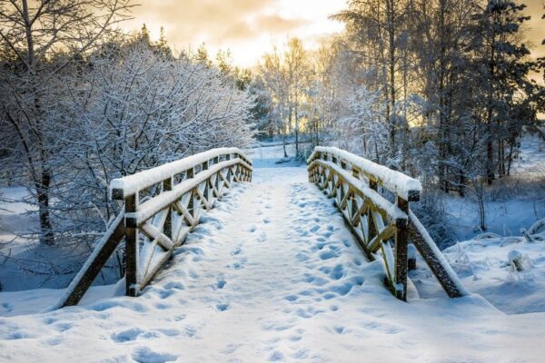 Poster XXL Pont d'hiver