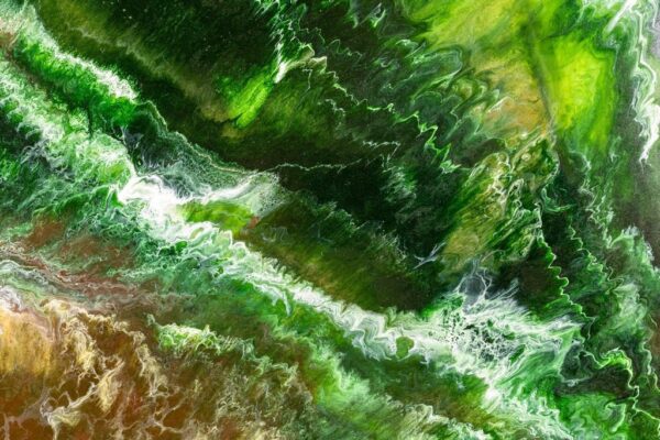 Peinture murale Vagues vertes