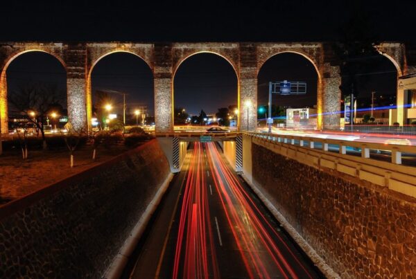 Peinture murale Aqueduc de nuit