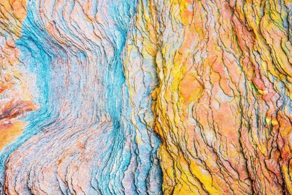Peinture murale Roches sédimentaires colorées