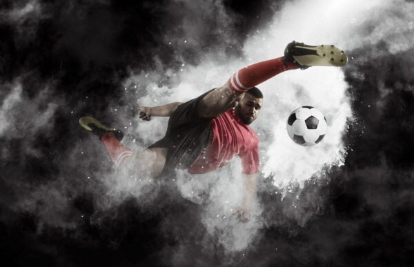 Poster XXL Footballeur en action