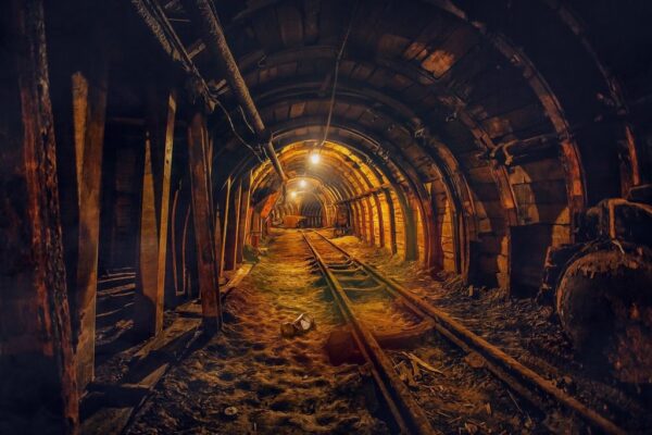 Peinture murale Tunnel minier