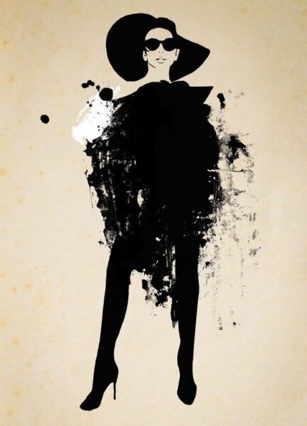 Peinture murale Femme sur le podium