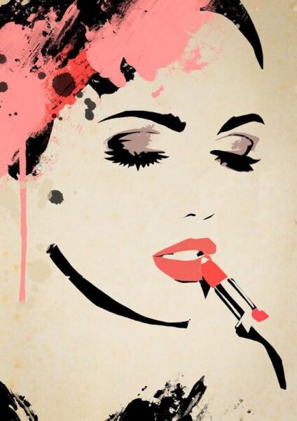 Peinture murale Se maquiller