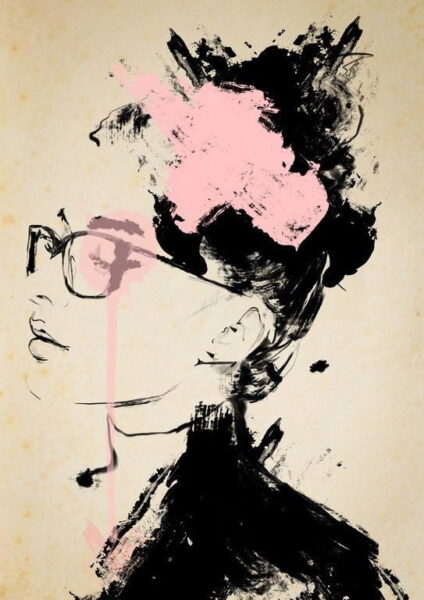 Papier peint Femme à lunettes