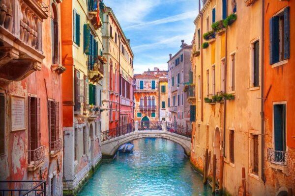 Peinture murale Canal à Venise