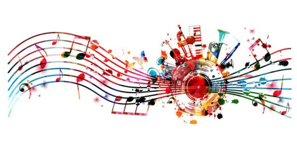 Peinture murale Festival de musique des notes