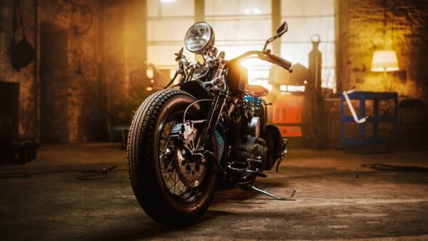 Peinture murale Moto dans l'atelier