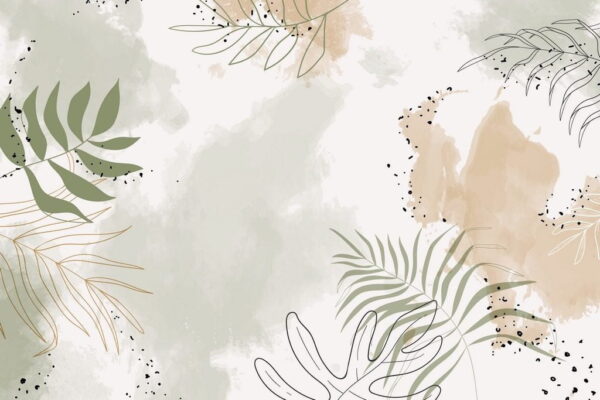 Sticker mural Feuilles beiges