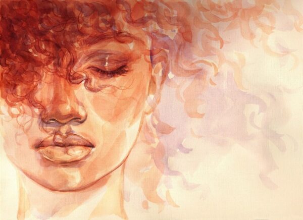Peinture murale Portrait d'une rousse