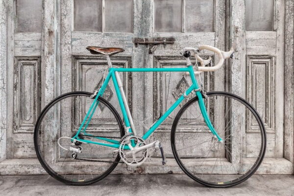 Peinture murale Vélo bleu