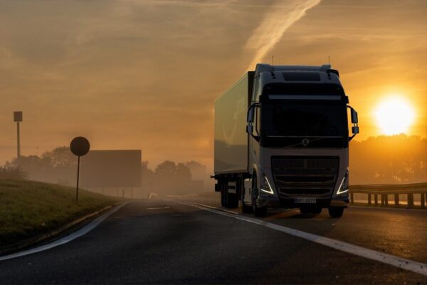 Peinture murale Camion au coucher du soleil