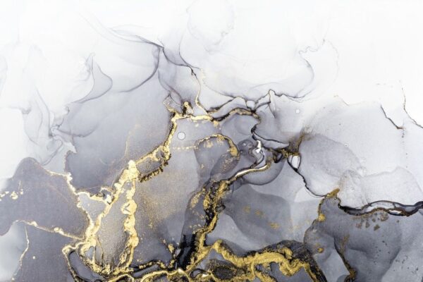 Peinture murale Marbre renversé avec de l'or