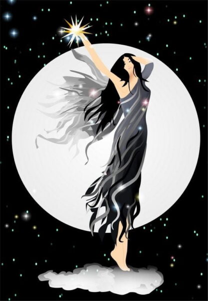 Peinture murale Nymphe lunaire