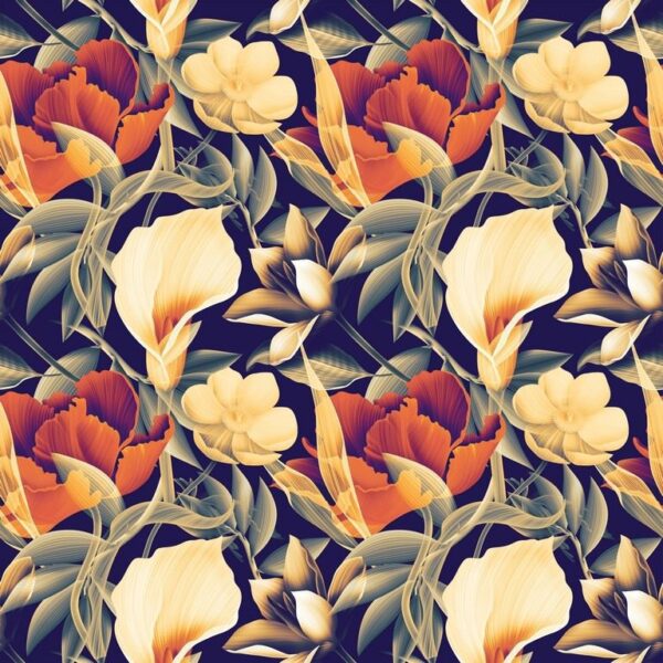 Peinture murale Motif Floral