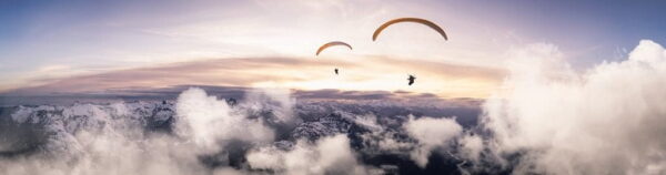 Peinture murale Vol en parapente