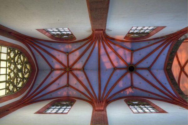 Peinture murale Voûte d'une église gothique