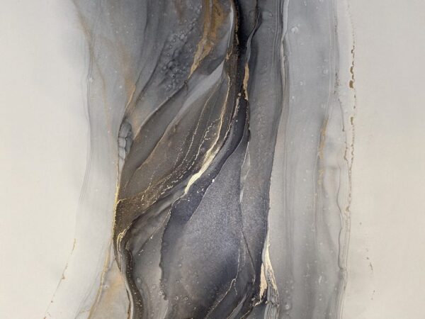 Peinture murale Marbre gris avec de l'or