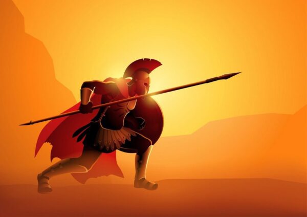Peinture murale Guerrier en Attaque