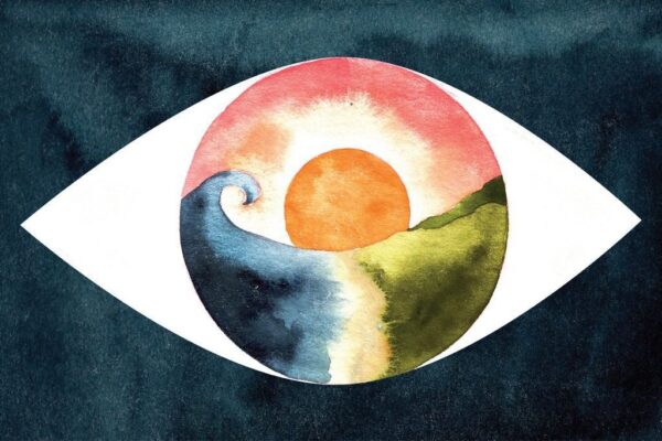 Peinture murale Regard sur le Paysage