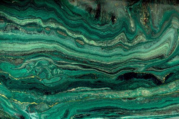 Peinture murale Or avec du vert
