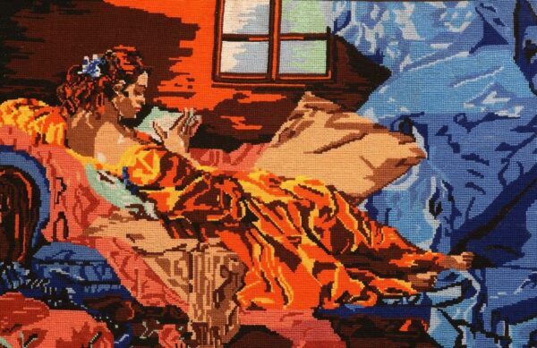 Peinture murale Femme lisante