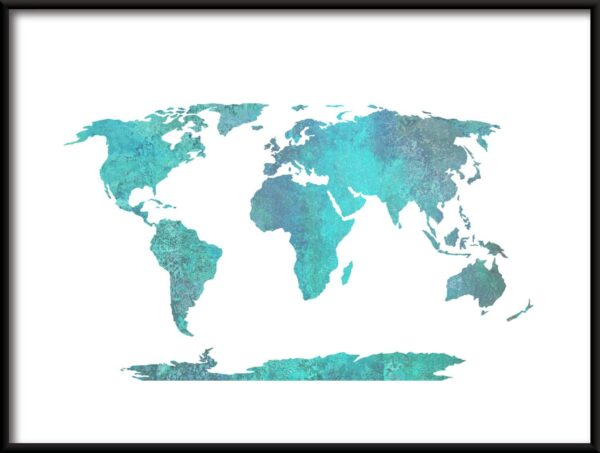 Carte du monde Poster