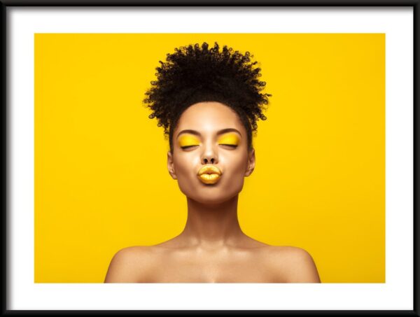 Affiche de baiser jaune
