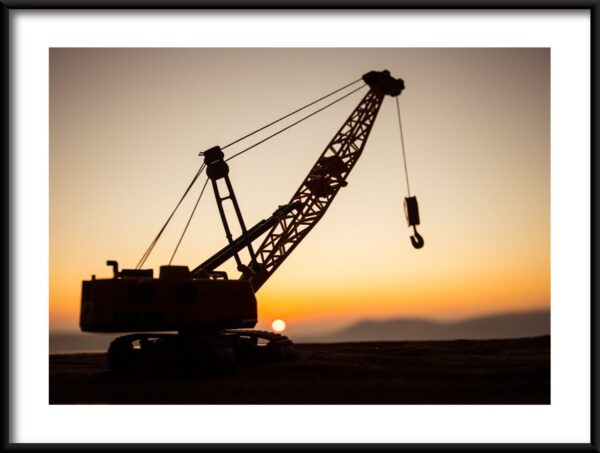 Grue sur chenilles Poster