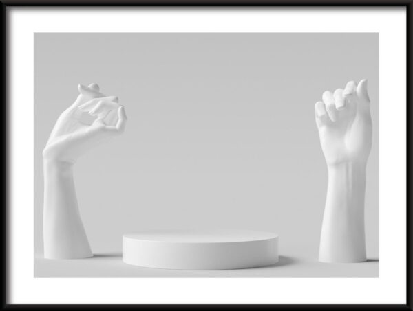 Affiche mains blanches