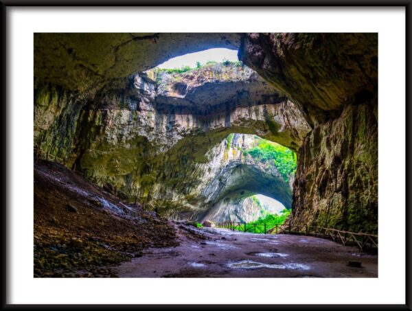 Tunnel de la grotte Poster