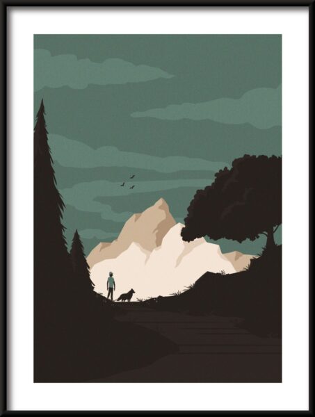 Affiche Promenade avec le chien