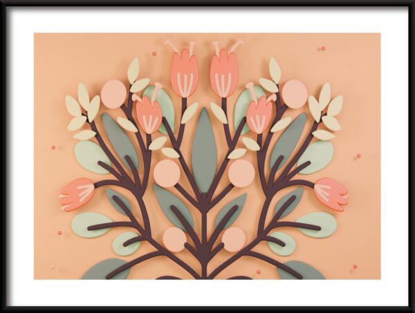 Affiche bouquet coloré