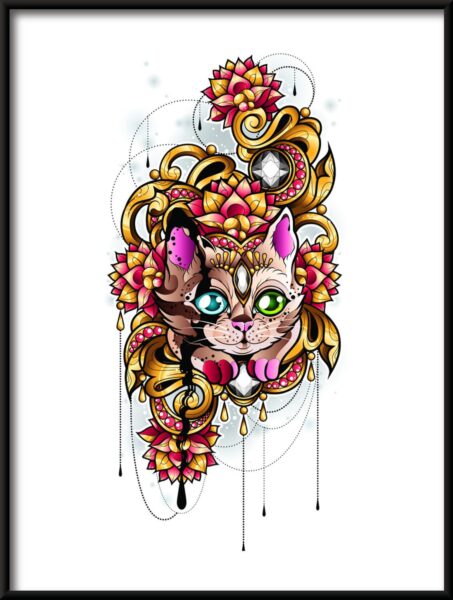 Affiche de chat mystérieux