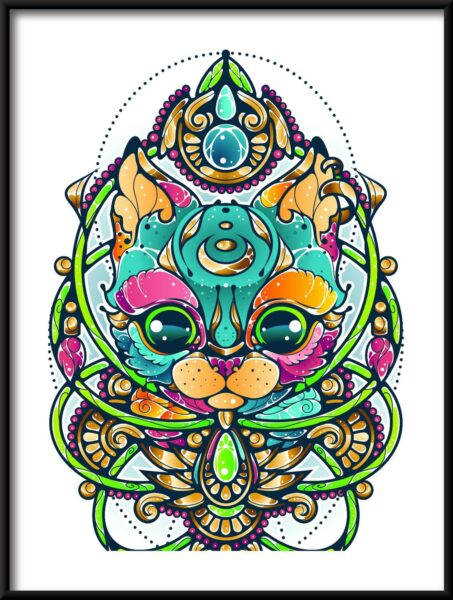 Affiche de dessin de chat