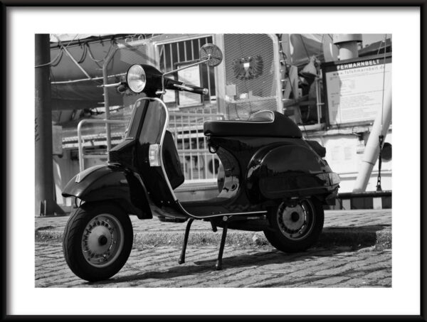 Affiche Vespa noire