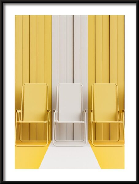 Chaises jaunes Poster – Image 3