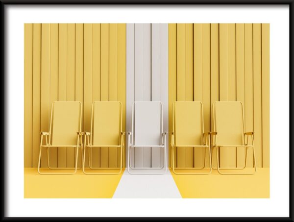 Chaises jaunes Poster