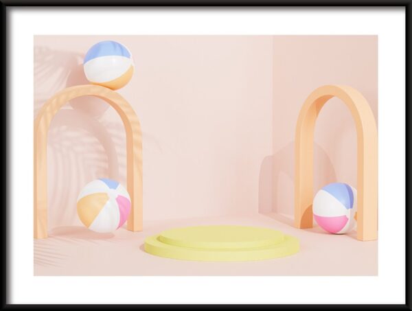Affiche de ballons de plage