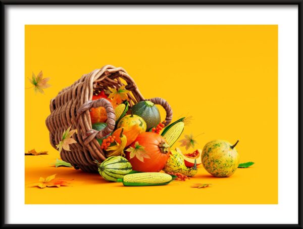 Affiche de panier de citrouille