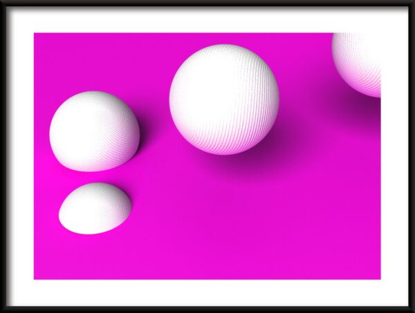 Boules sur violet Poster