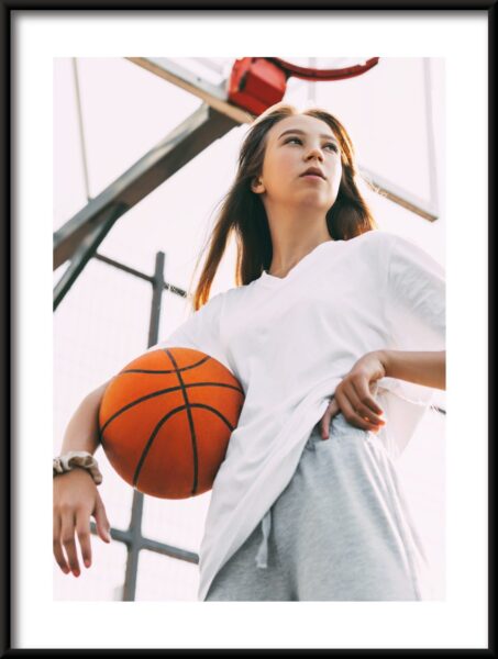 Affiche Avec Une Balle Pour Le Panier – Image 3