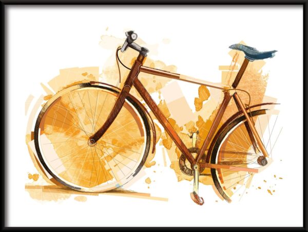 Vélo marron Poster