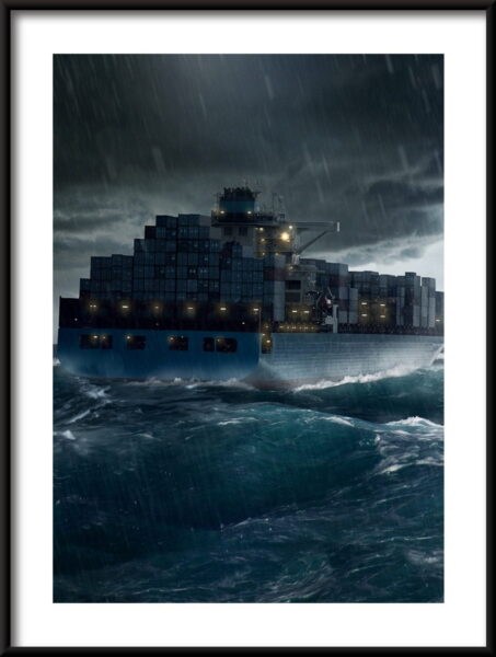 Affiche navire et tempête – Image 3