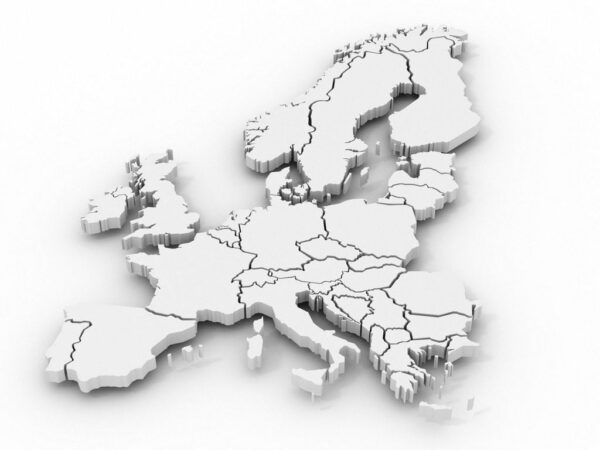 Peinture murale Carte de l'Europe