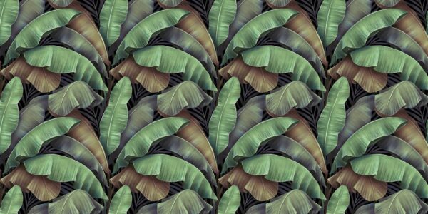 Peinture murale Feuilles de bananier