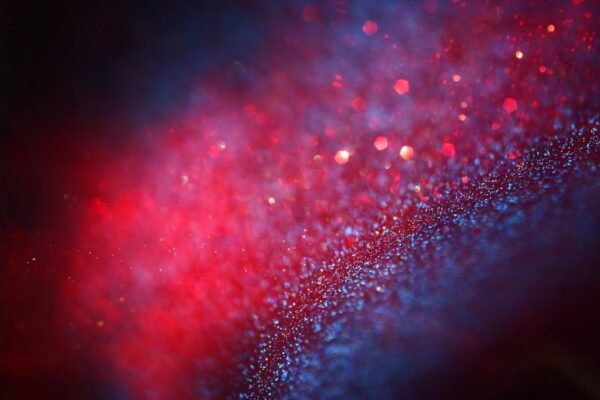 Peinture murale Particules rouges